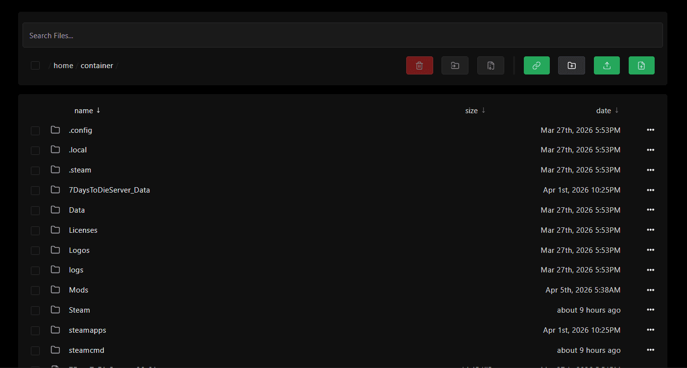 File Manager showing Mods folder