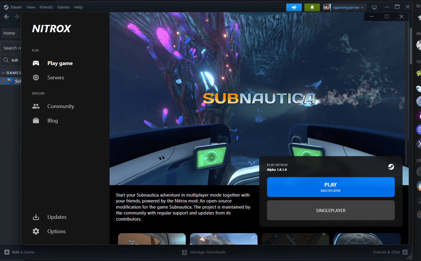 Setting Up Nitrox for Subnautica Multiplayer | XGamingServer Docs