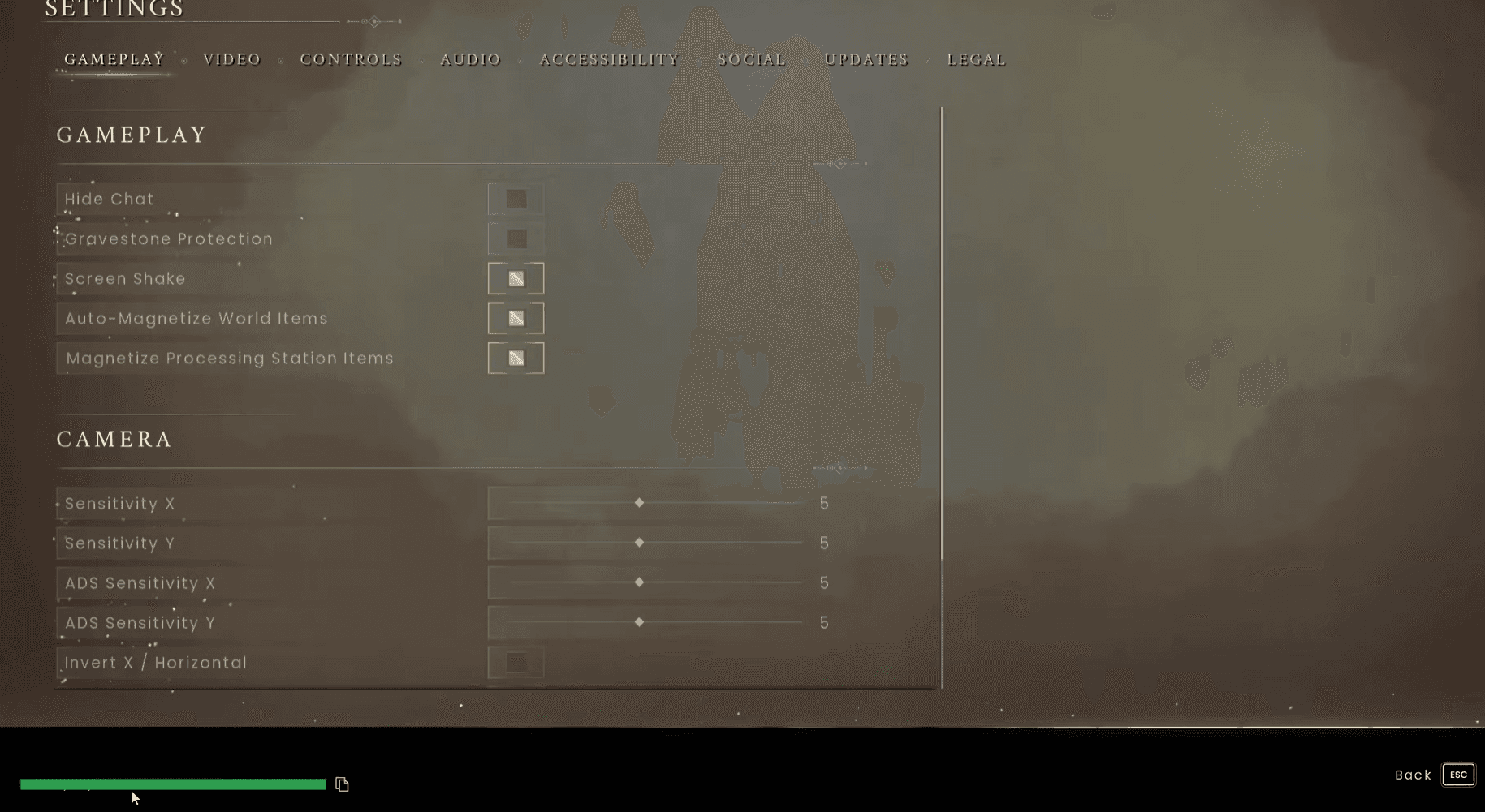 Player ID in settings