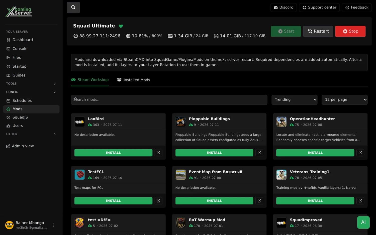 How To Install Mods on Your Squad Server | XGamingServer Docs