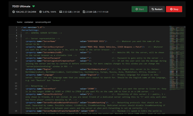 Server Config How to Configure Your 7 Days to Die Server (serverconfig.xml ...