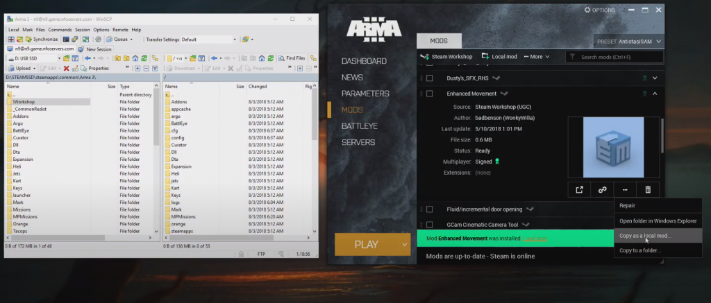 Arma 3 - How to automatically download and install mods 