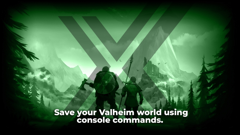 save your Valheim world using console commands.