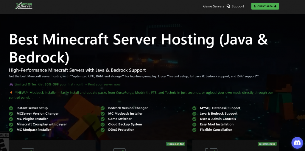 Xgamingserver the best minecarft server hosting