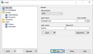 SFTP _winscp_game_server