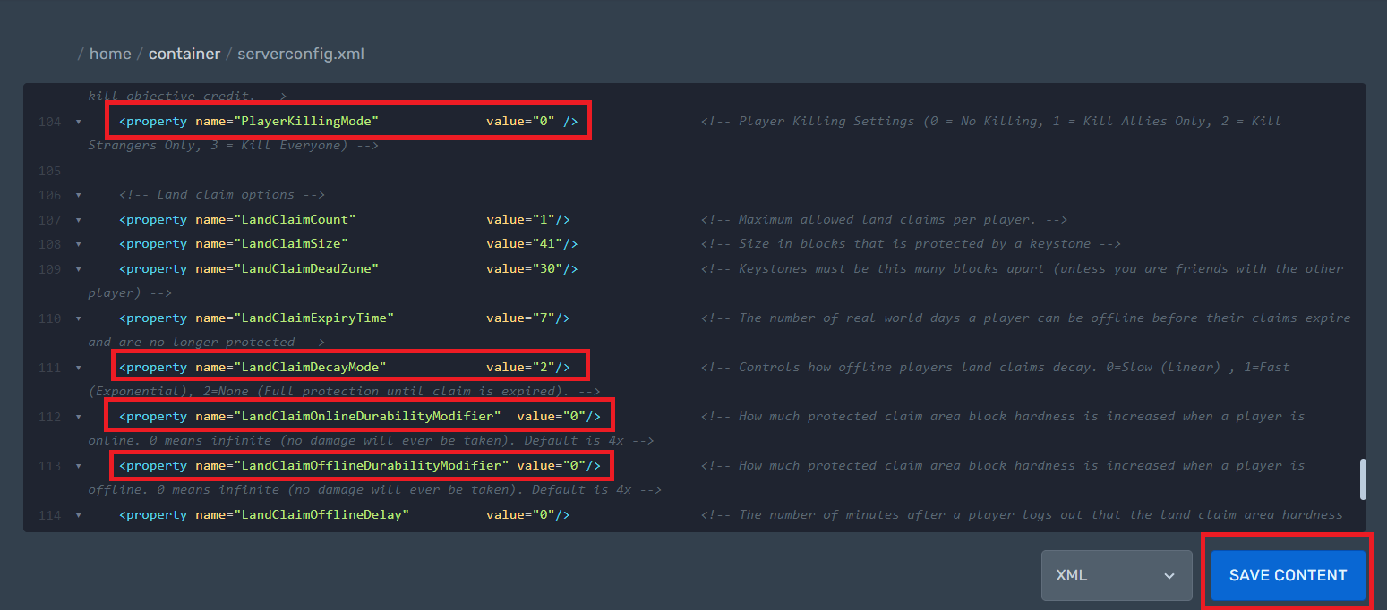 How to make your 7 Days to Die server PVE - Xgamingserver