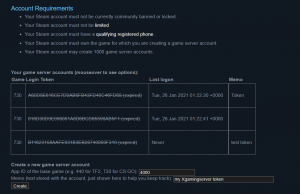 gmod game server login token