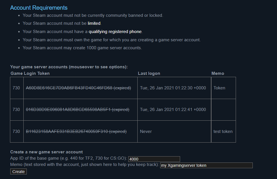 How to Create a Steam Game Server Login Token (GSLT)