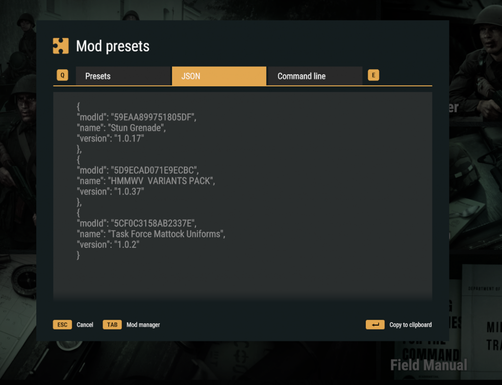 Arma reforger mods config