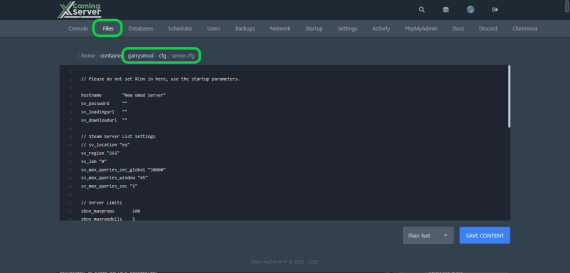 How To Modify Your Garrys Mod Server Configuration Xgamingserver 4117