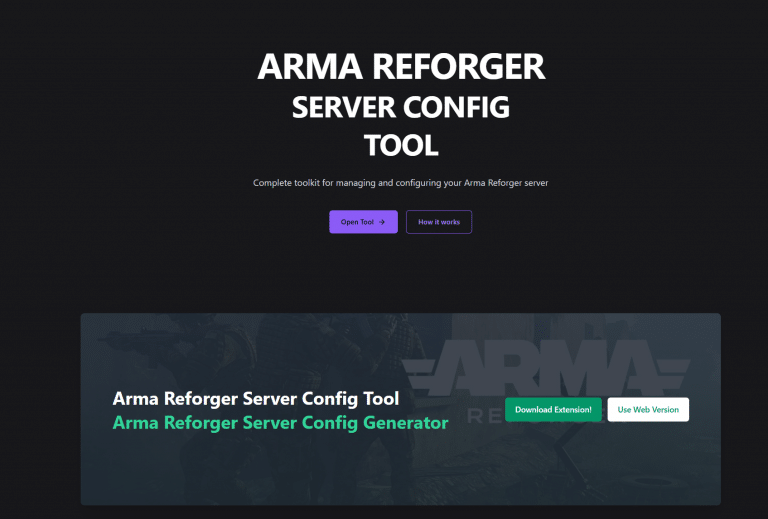 arma reforge server config tool