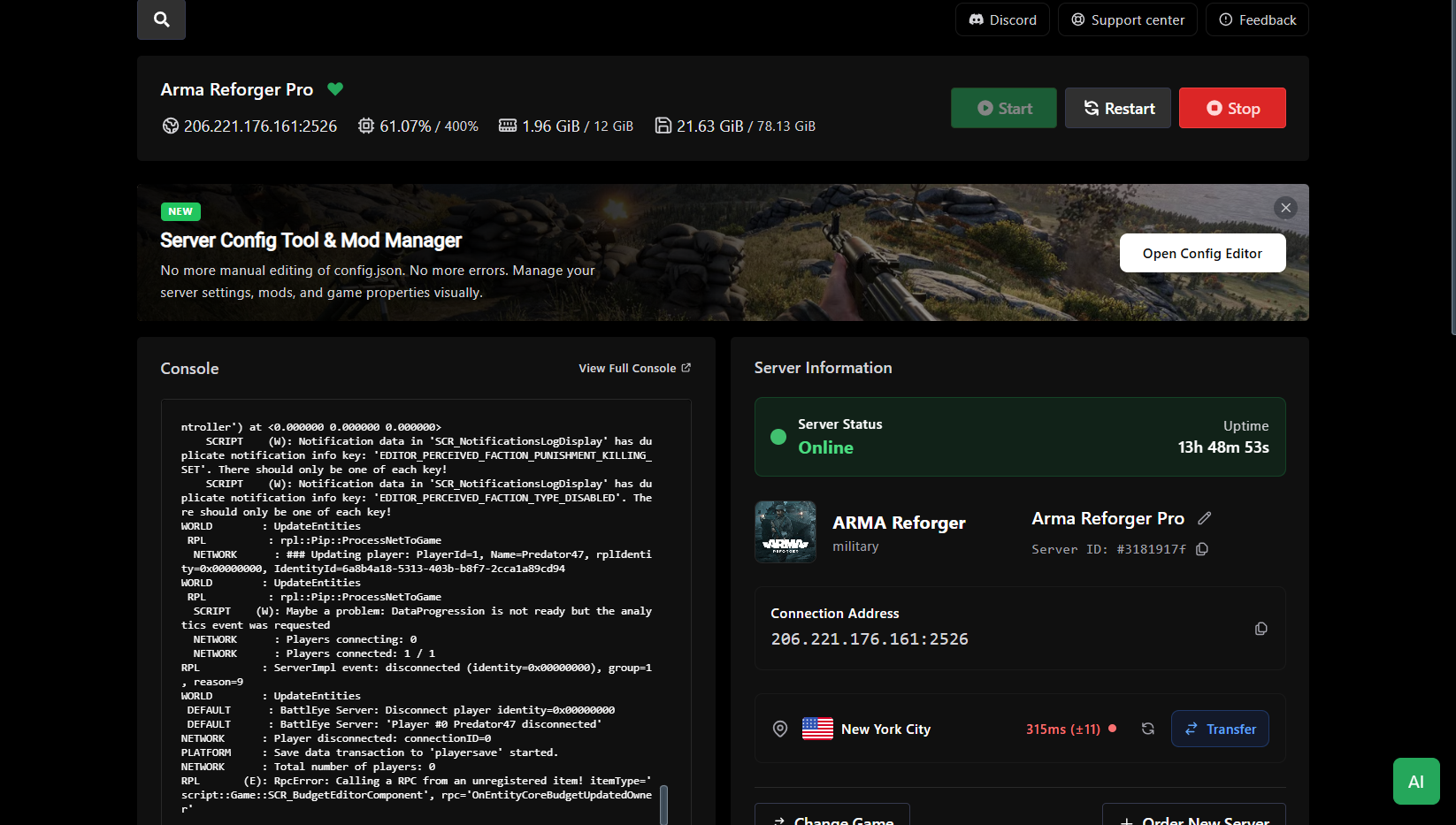 Core Keeper Game Panel